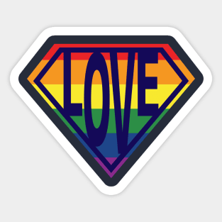 Super Love Rainbow Sticker